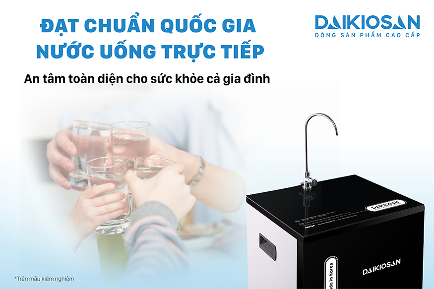 Máy lọc nước RO Daikiosan DSW-32009H3 đạt chuẩn nước uống trực tiếp